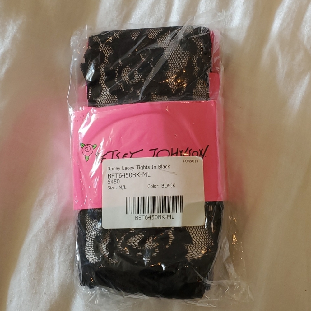 Black lace tights
